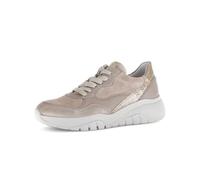 Gabor Damen Low-Top Sneaker, Frauen Sneaker,gepolstert,polsterung,feminin,pink,Wide-fit,h-Weite,Leder-Sohle,Gold,Mutaro/Silk Kombi,42.5 EU / 8.5 UK
