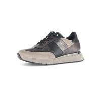 Gabor Damen Low-Top Sneaker, Frauen Sneaker,gepolstert,polsterung,feminin,Wide-fit,h-Weite,Leder-Sohle,Cherry,Bronce/Silk/schw,40 EU / 6.5 UK