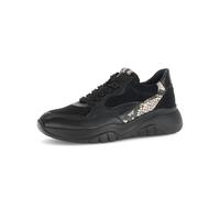 Gabor Damen Low-Top Sneaker, Frauen Sneaker,Leder-Sohle,Merlot,Sport-Dynamic,g-Weite,glatt-Leder,antikrosa,silbrt,schwarz Kombi,40.5 EU / 7 UK