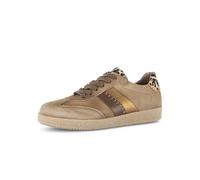 Gabor Damen Low-Top Sneaker, Frauen Sneaker,Leder-Sohle,Merlot,Sport-Dynamic,g-Weite,glatt-Leder,antikrosa,silbrt,Peanut/Cognac,37.5 EU / 4.5 UK
