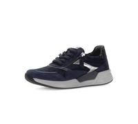 Gabor Damen Low-Top Sneaker, Frauen Sneaker,metallic,Effekt,Easy-Walking,elegant,einlege-Sohle,geschlossen,Gold,dkblau/antiksilber,39 EU / 6 UK