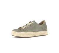 Gabor Damen Low-Top Sneaker, Frauen Sneaker,schnürer,Passform,Comfort,wechsel-Fussbett,Optifit,breit,Hovercraft,f,Pine (Se:Jute),41 EU / 7.5 UK