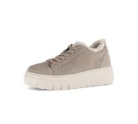 Gabor Damen Sneaker Veloursleder Dunkelbeige Warmfutter Größe 40,5 EU