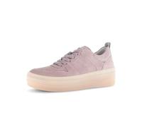 Gabor Damen Low-Top Sneaker, Frauen Sneaker,Silber,grau,beige,Lack,braun,klassisch,Komfort-Mehrweite,modisch,Rosewood/Dark Rose,37 EU / 4 UK