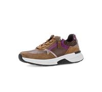 Gabor Damen Low-Top Sneaker, Frauen Sneaker,Sportschuhe,Freizeitschuhe,Laufschuhe,sportlich,Passform,Comfort,f,Cognac/Berry Kombi,42.5 EU / 8.5 UK
