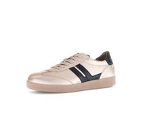 Gabor Damen Low-Top Sneaker, Frauen Sneaker,Wasser-dicht,gemuetlich,weiblich,stilvoll,sexy,Business,Glamour,Champagner/schwarz,39 EU / 6 UK