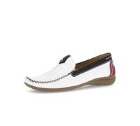 Gabor Damen Mokassins, Frauen Slipper, Mokassins,Cherry,Merlot,Sport-Dynamic,g-Weite,glatt-Leder,antikrosa,silbrt,Weiss/Multic.,42 EU / 8 UK