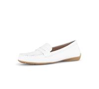 Gabor Damen Mokassins, Frauen Slipper, Mokassins,Lack,braun,klassisch,Komfort-Mehrweite,orthopaedisch,einlege-Sohlen,gesund,Weiss,41 EU / 7.5 UK