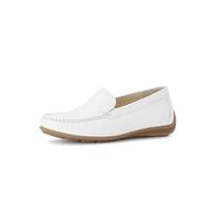 Gabor Damen Mokassins, Frauen Slipper, Mokassins,Leder-Ware,Trend-bewusst,praktisch,Schmerz-lindernd,Schmerz-mindernd,Arbeit,Weiss,41 EU / 7.5 UK