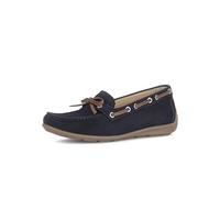 Gabor Damen Mokassins, Frauen Slipper, Mokassins,stabil,trage-Komfort,Tritt-fest,vegan,Wasser-dicht,gemuetlich,heiss,Blue/Peanut,42 EU / 8 UK