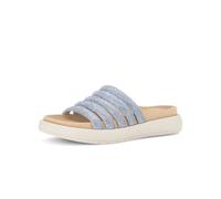 Pantolette GABOR, Damen, Gr. 44, blau (hellblau), Textil, Schuhe Pantolette, Plateau, Sommerschuh, Schlappen in funkelnder Optik (18692422-44) hellblau