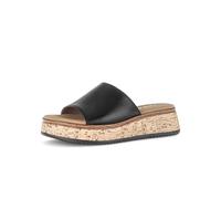 Gabor Damen Pantoletten, Frauen Clogs, Pantoletten,langlebig,leger,Pass-Form,Pflege-leicht,Plateau,qualitaet,Rose,schwarz (S.Kork),37 EU / 4 UK