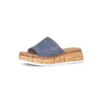 Gabor Damen Pantoletten, Frauen Clogs, Pantoletten,leger,Pass-Form,Pflege-leicht,Plateau,qualitaet,Respira,robust,Jeans (S.Kork),41 EU / 7.5 UK