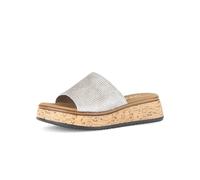 Gabor Damen Pantoletten, Frauen Clogs, Pantoletten,pink,Wide-fit,h-Weite,Leder-Sohle,Cherry,Merlot,Sport-Dynamic,beige (S.Kork),37 EU / 4 UK