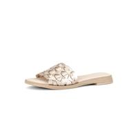 Pantolette GABOR, Damen, Gr. 40, goldfarben, Glattleder, Schuhe Pantolette, Blockabsatz, Sommerschuh mit hübschen Flechtriemen (97429369-40) goldfarben