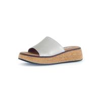 Gabor Damen-Pantoletten Comfort – Leder, Moderate Mehrweite (G) – Beige, Gr. 39