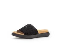 Gabor Plateau Pantolette schwarz Velour 43.751.17 - Größe 37