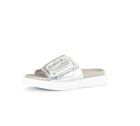 Gabor Damen Pantoletten, Frauen Slipper,Best Fitting,Gartenschuhe,Sommerschuhe,sommerclogs,Sandalen,Freizeitschuhe,Slides,Silber,41 EU / 7.5 UK