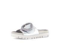 Gabor Damen Pantoletten, Frauen Slipper,Best Fitting,Gartenschuhe,Sommerschuhe,sommerclogs,Sandalen,Freizeitschuhe,Slides,Silber,38 EU / 5 UK