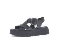 Gabor Plateau-Sandalen Pantoletten – Plateau-Sohle, Schlupfschuhe, Schwarz (uni)