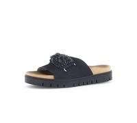 Pantolette GABOR, Damen, Gr. 39, schwarz, Ziegenveloursleder, modisch, Schuhe, Plateau, Sommerschuh, Schlupfschuh mit Best Fitting Ausstattung (36306207-39) schwarz