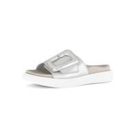 Gabor Damen Pantoletten, Frauen Slipper,Best Fitting,sommerclogs,Sandalen,Freizeitschuhe,Schlupfschuhe,schluepfschuhe,Mules,Silber,37 EU / 4 UK