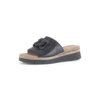 Gabor Damen Pantoletten, Frauen Slipper,Komfortable Mehrweite (H),Freizeitschuhe,Schlupfschuhe,schluepfschuhe,schwarz (Uni),38.5 EU / 5.5 UK