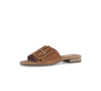 Gabor Damen Pantoletten, Frauen Slipper,Moderate Mehrweite (G),sommerclogs,Slip-ons,Hochfront-Slipper,Keilabsatz,Sattel (Gold),40.5 EU / 7 UK