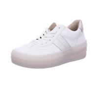 Sneaker GABOR "Sneaker low Materialmix Leder", Damen, Gr. 40,5, creme, Schuhe Sneaker (14596104-40,5) creme