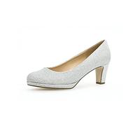 Gabor Damen Plateaupumps, Frauen Absatzschuhe,hochhackige Schuhe,stoeckelschuhe,Ausgehschuhe,Abendschuhe,Court Shoes,Pumps,Silber,35.5 EU / 3 UK