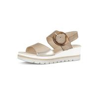 Gabor Damen Plateausandalen, Frauen Sandalen,antikrosa,silbrt,Casual,Fashion,metallic,Effekt,Easy-Walking,elegant,Puder/Rabbit,39 EU / 6 UK