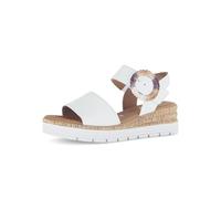 Gabor Damen Plateausandalen, Frauen Sandalen,Best-Fitting,elastisch,gepolstert,polsterung,feminin,Wide-fit,h-Weite,Cherry,Weiss,40 EU / 6.5 UK