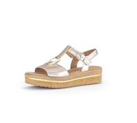 Gabor Damen Plateausandalen, Frauen Sandalen,Best Fitting,offene Schuhe,Strandschuhe,Plateausandaletten,Dicke Sohle,Puder (Gold),39 EU / 6 UK