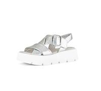 Gabor Damen Plateausandalen, Frauen Sandalen,Best Fitting,Plateausandaletten,bequem,Sommerschuhe,Freizeitschuhe,Silber (Weiss),38 EU / 5 UK