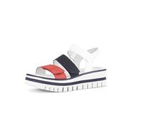 Gabor Damen Plateausandalen, Frauen Sandalen,Best Fitting,Sommerschuhe,Freizeitschuhe,offene Schuhe,Strandschuhe,Marine Kombi,40.5 EU / 7 UK