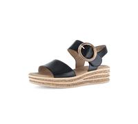 Gabor Damen Plateausandalen | Frauen Sandalen | Best Fitting | Strandschuhe | Plateausandaletten | Dicke Sohle | bequem | schwarz (Natur) | 40 EU - 6.5 UK