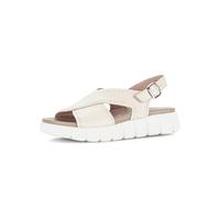 Gabor Damen Plateausandalen, Frauen Sandalen,breit,Hovercraft,atmungs-aktiv,sacchetto,weich,sportlich,Weiss,schwarz,Jollys,Creme,43 EU / 9 UK