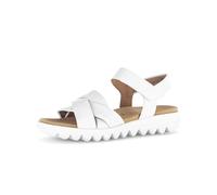 Gabor Damen Plateausandalen, Frauen Sandalen,breit,Hovercraft,atmungs-aktiv,sacchetto,weich,sportlich,Weiss,schwarz,Jollys,f,Weiss,37 EU / 4 UK