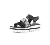 Gabor Damen Plateausandalen, Frauen Sandalen,daempfung,Best-Fitting,elastisch,gepolstert,polsterung,feminin,Wide-fit,schwarz Kombi,40 EU / 6.5 UK