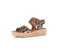 Gabor Damen Plateausandalen, Frauen Sandalen,Easy-Walking,elegant,einlege-Sohle,geschlossen,Holly-Jolly,Nappa-Leder,Oliv,Natur,41 EU / 7.5 UK