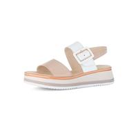 Gabor Plateau Sandale taupe weiß 82.744.58 - Größe 38.5