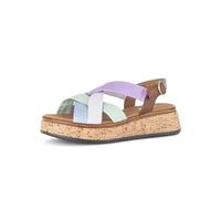 Keilsandalette GABOR "Rhodos", Damen, Gr. 42, pastellfarben, Glattleder, Schuhe, Riemchensandale, Sommerschuh in Bequemweite G (= weit) (79331739-42) pastellfarben