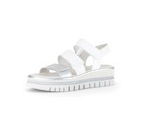 Gabor Damen Plateausandalen, Frauen Sandalen,Jollys,rot,Glitzer,blau,Rolling-Soft,Sensitive,Basic,Derby,Silber,rosa,f,Silber/Weiss,38 EU / 5 UK