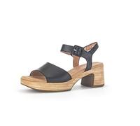 Gabor Damen Plateausandalen, Frauen Sandalen,Moderate Mehrweite (G),Freizeitschuhe,offene Schuhe,Strandschuhe,bequem,schwarz,37 EU / 4 UK