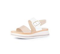 Gabor Damen Plateausandalen, Frauen Sandalen,Moderate Mehrweite (G),Plateau-Sohle,Dicke Sohle,breite Sohle,n-Rose/Weiss (LDS),42.5 EU / 8.5 UK