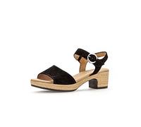 Gabor Damen Plateausandalen | Frauen Sandalen | Moderate Mehrweite (G) | Sommerschuhe | Freizeitschuhe | offene Schuhe | schwarz | 39 EU - 6 UK