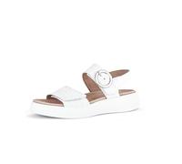 Gabor Damen Plateausandalen, Frauen Sandalen,offene Schuhe,Strandschuhe,Plateausandaletten,Dicke Sohle,bequem,Weiss (Silber/w),40.5 EU / 7 UK