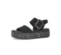 Plateausandaletten GABOR "Plateau Sandale", Damen, Gr. 38,5, schwarz, Schuhe (53543218-38,5) schwarz