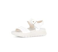 Riemchensandale GABOR, Damen, Gr. 36, weiß, Glattleder, Schuhe Riemchensandale, Plateau, Sandalette mit Ziernähten und Niete (52181649-36) weiß