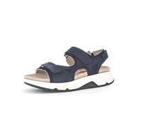 Gabor Damen Plateausandalen, Frauen Sandalen,Wechselfußbett,bequem,Sommerschuhe,Freizeitschuhe,offene Schuhe,Strandschuhe,Blue,38 EU / 5 UK